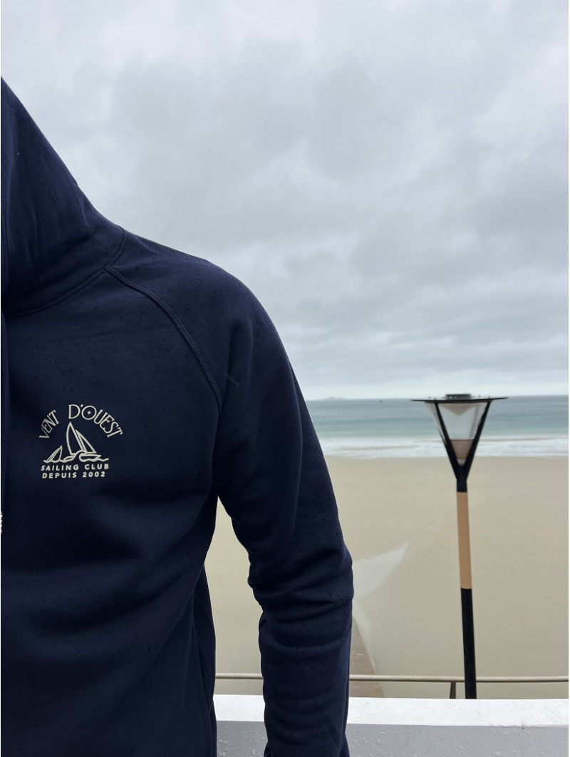 HOODIE MOUSSE French Navy I Vent d'Ouest Collection I Marque Bretonne