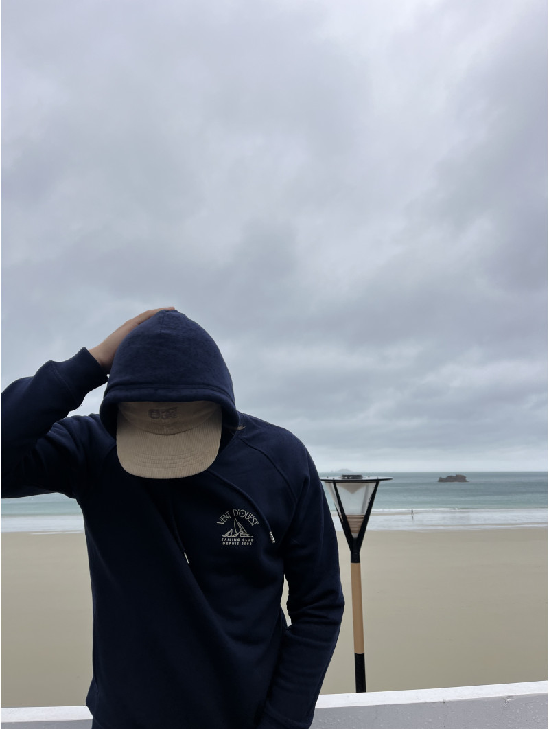HOODIE MOUSSE French Navy I Vent d'Ouest Collection I Marque Bretonne