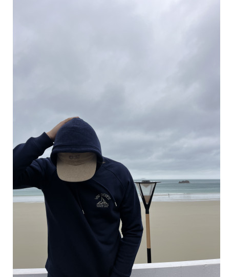 HOODIE MOUSSE French Navy I Vent d'Ouest Collection I Marque Bretonne