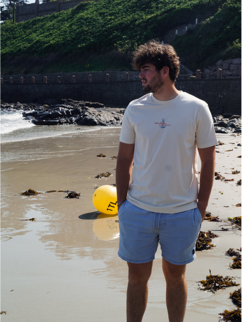 T-SHIRT BRISE MARINE CoquilleI Vent d'Ouest Collection I Marque Bretonne