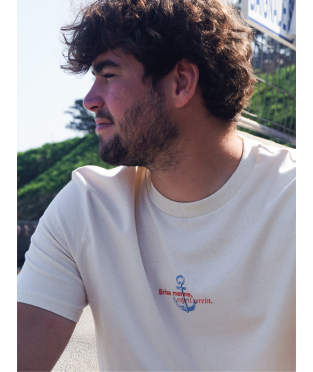 T-SHIRT BRISE MARINE CoquilleI Vent d'Ouest Collection I Marque Bretonne