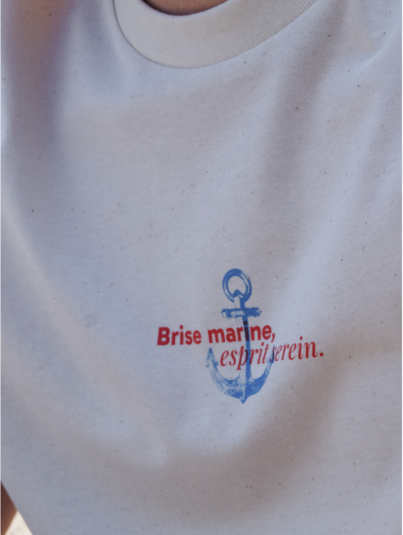 T-SHIRT BRISE MARINE CoquilleI Vent d'Ouest Collection I Marque Bretonne