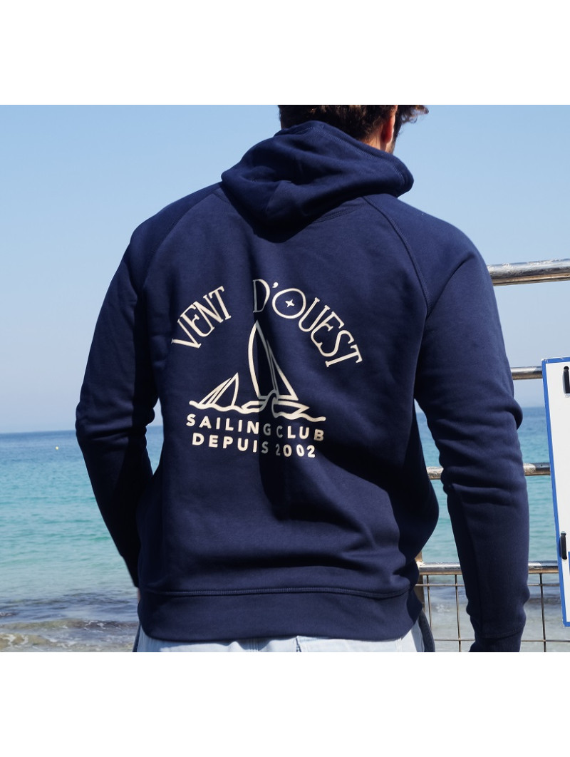 HOODIE MOUSSE French Navy I Vent d'Ouest Collection I Marque Bretonne