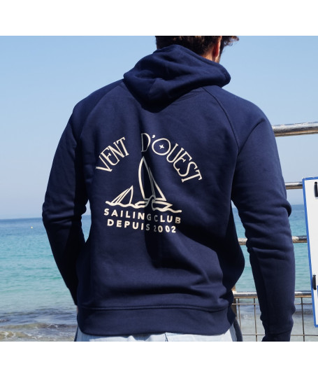 HOODIE MOUSSE French Navy I Vent d'Ouest Collection I Marque Bretonne