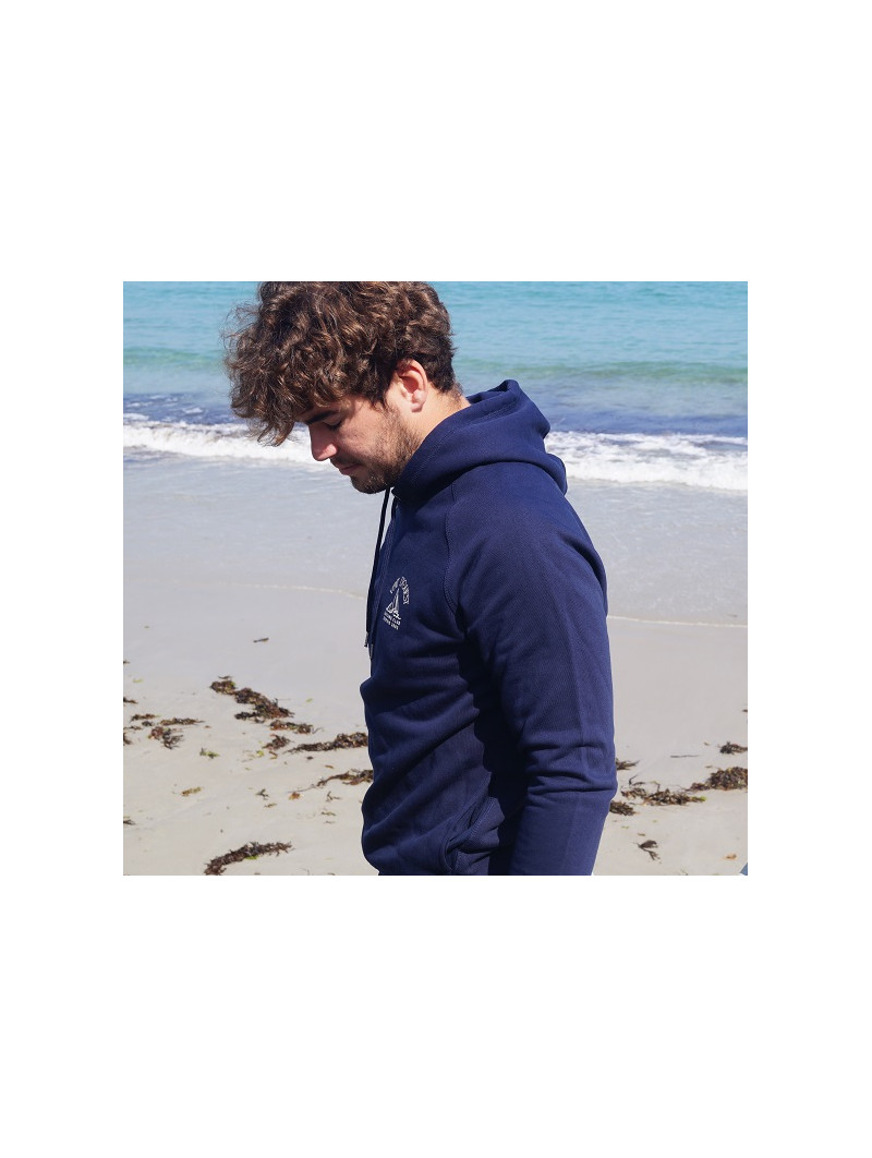 HOODIE MOUSSE French Navy I Vent d'Ouest Collection I Marque Bretonne