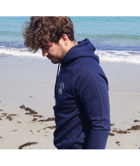 HOODIE MOUSSE French Navy I Vent d'Ouest Collection I Marque Bretonne