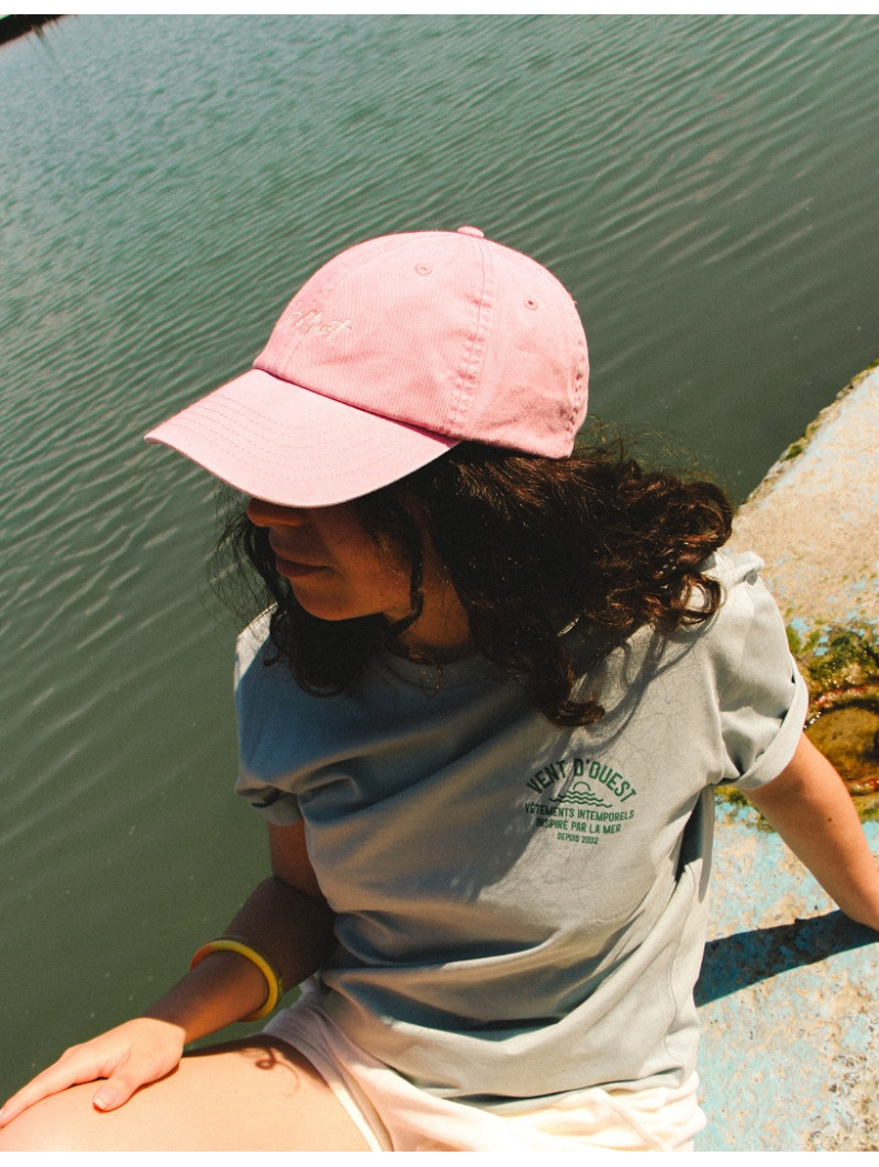Casquette DUNE – Denim rose, broderie Vent d’Ouest | Vent d’Ouest Collection