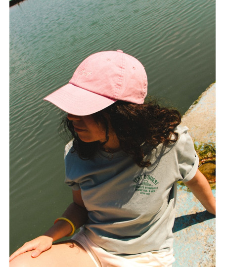 Casquette DUNE – Denim rose, broderie Vent d’Ouest | Vent d’Ouest Collection