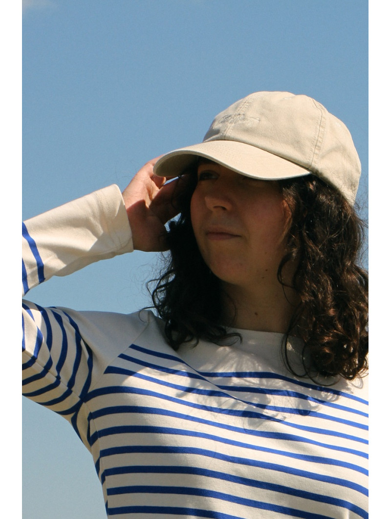 Casquette DUNE – Denim beige, broderie Vent d’Ouest | Vent d’Ouest Collection