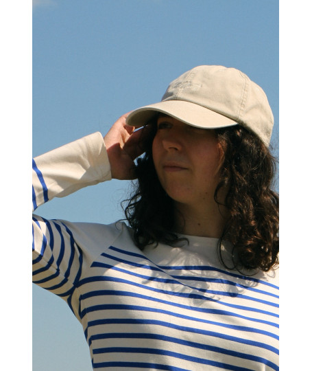 Casquette DUNE – Denim beige, broderie Vent d’Ouest | Vent d’Ouest Collection
