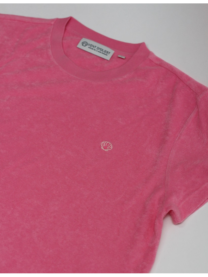 TEE-SHIRT EPONGE Rose I Vent d'Ouest Collection I Marque Bretonne