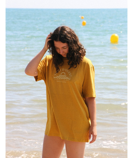 T-SHIRT SUNSET Ocre I Vent d'Ouest Collection I Marque Bretonne