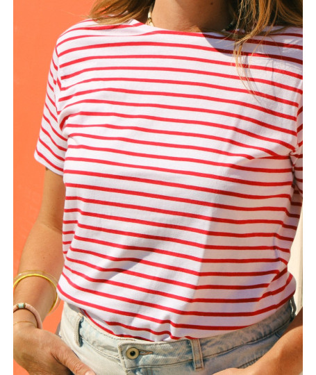 Tee-shirt marinière ALIZÉE – Vent d’Ouest Collection | Douceur et élégance marine