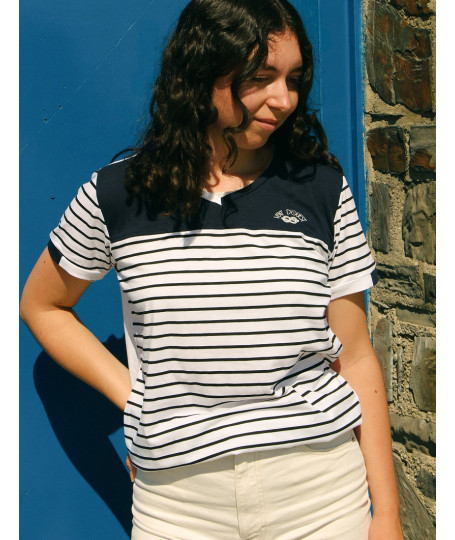 Tee-shirt marinière Briochine en coton – Vent d’Ouest Collection