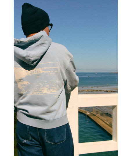 Hoodie vintage NUIT SALINE Bleu I Vent d'Ouest Collection