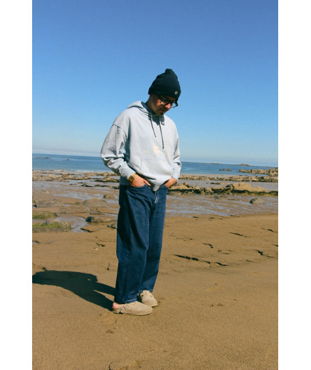 Hoodie vintage NUIT SALINE Bleu I Vent d'Ouest Collection